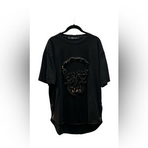Argonaut Black Skull Zip-Accent T-Shirt